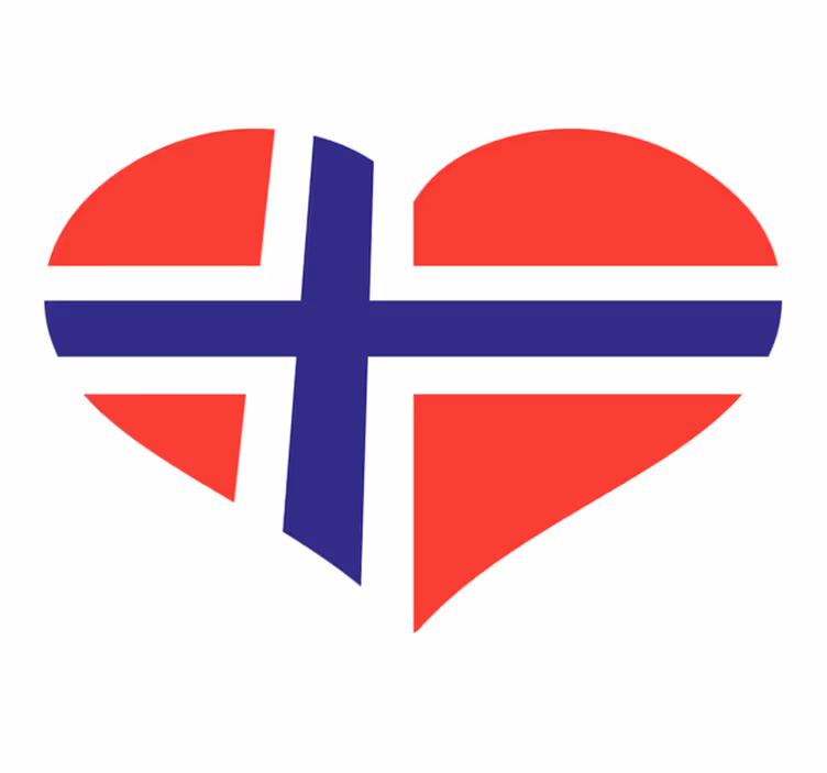 Tapete vinílico quarto amo o design da noruega - TenStickers