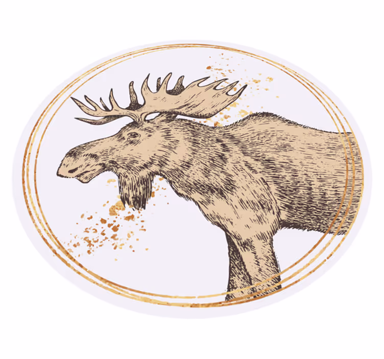 Tapete vinílico de animais ilustração majestosa de alce - TenStickers
