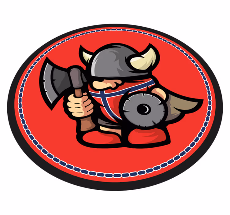 Tapete em vinil infantil emblema do guerreiro viking - TenStickers