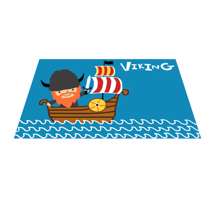 Tapete em vinil infantil aventura viking - TenStickers