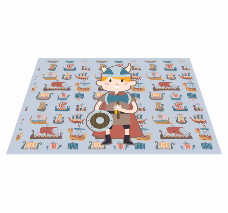 tapete viking sorridente segurando um machado - TenStickers