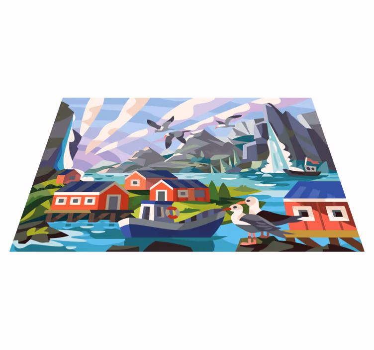 Tapete vinílico natureza costa norueguesa - TenStickers