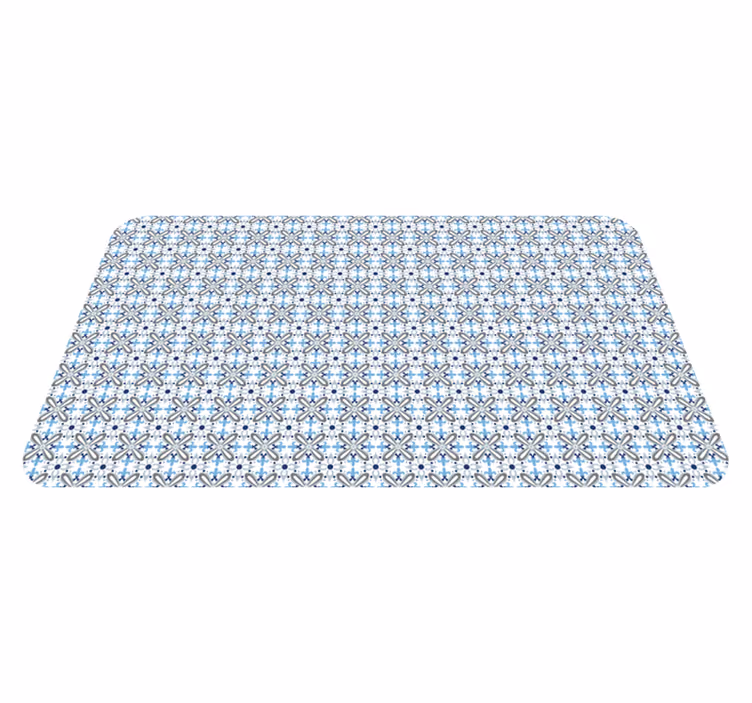 Tapete vinílico mosaico arranjo elegante azul - TenStickers
