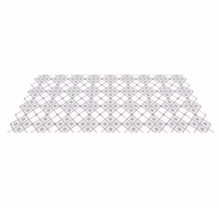 Tapete vinílico azulejos geometria cinza - TenStickers
