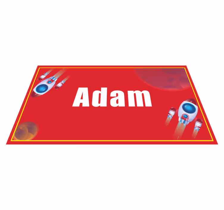 Tapete personalizado quadrado vermelho infantil legal - TenStickers