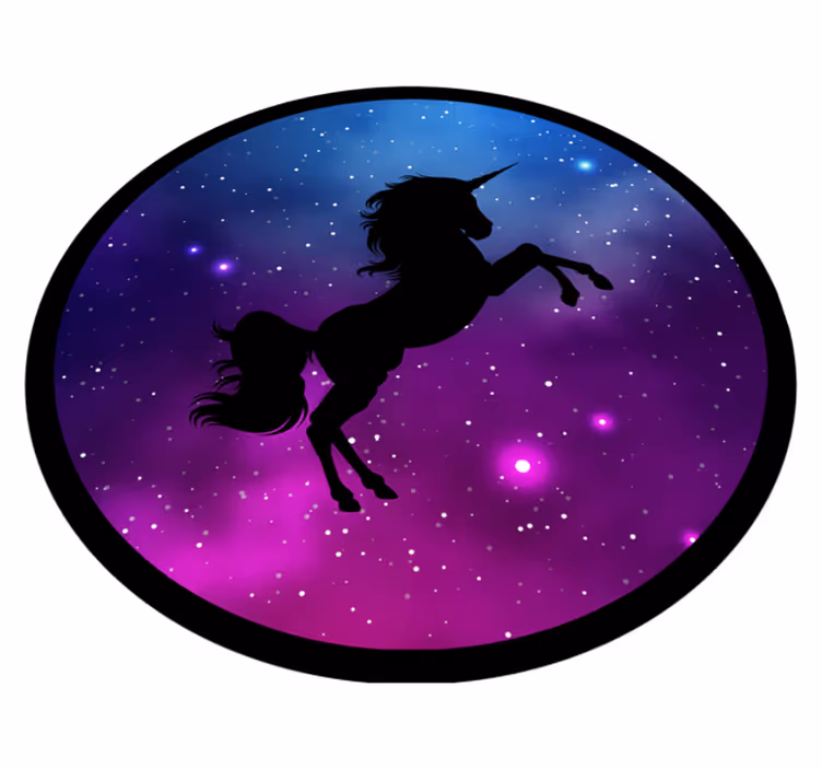 Tapete em vinil infantil cena mágica de unicórnio - TenStickers