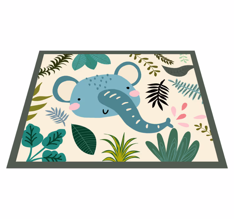 Tapete vinílico para bebés ilustração de elefante - TenStickers