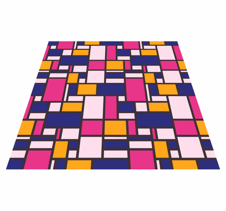 Tapete vinílico geométricas blocos coloridos - TenStickers