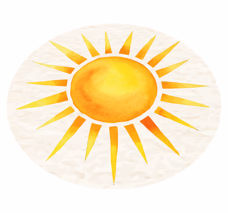 Tapete vinílico natureza explosão de sol - TenStickers