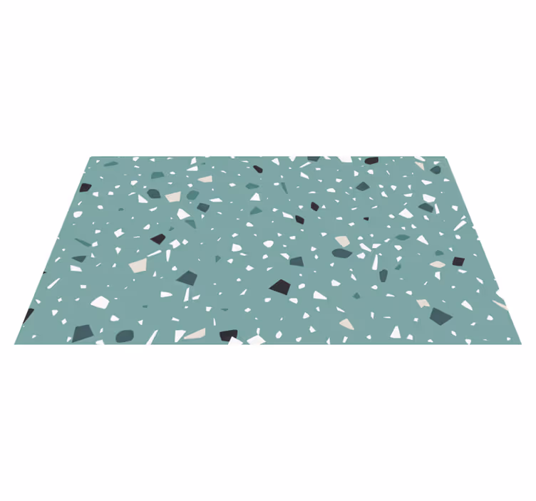 Tapete de textura terrazzo água-marinha - TenStickers