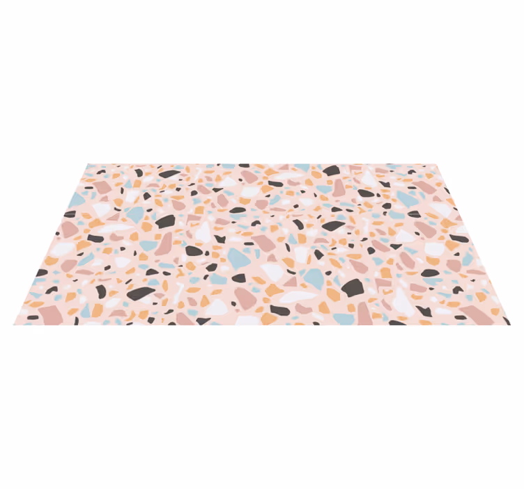 Tapete de vinil mármore cortinas com padrão terrazzo - TenStickers