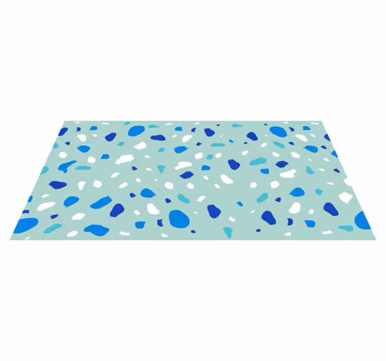 Tapete vinílico outras texturas terrazzo azul - TenStickers
