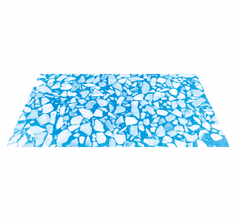 Tapete vinílico de pedras mosaico azul frio - TenStickers