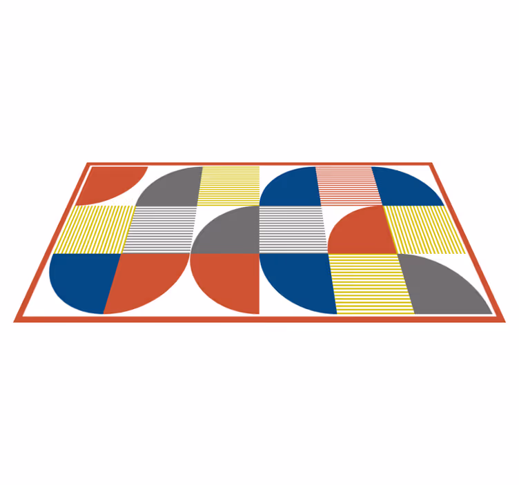 Tapete vinílico geométricas figuras abstratas vibrantes - TenStickers