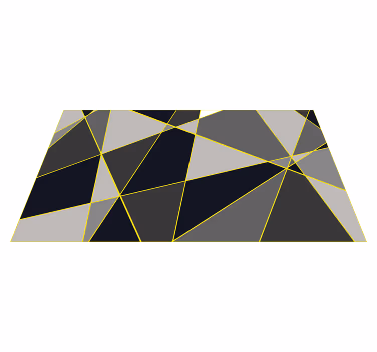 Tapete vinílico geométricas linhas triangulares cinzas - TenStickers