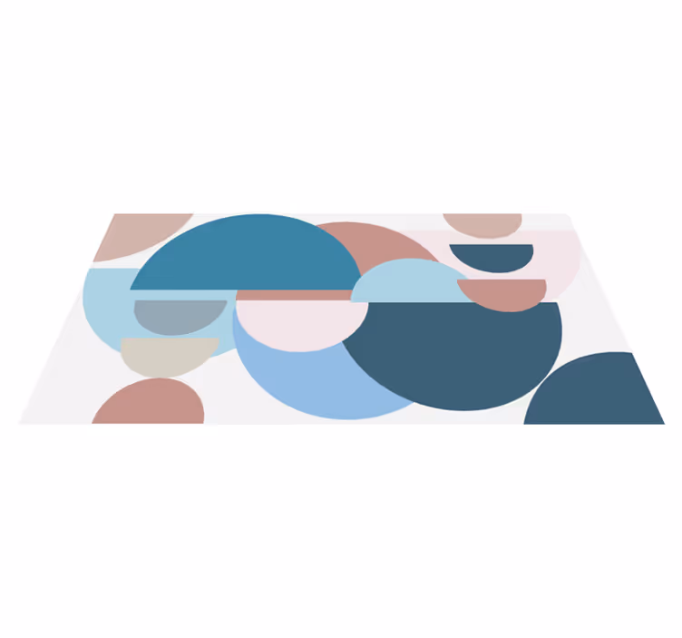 Tapete vinílico geométricas variação de formas circulares - TenStickers