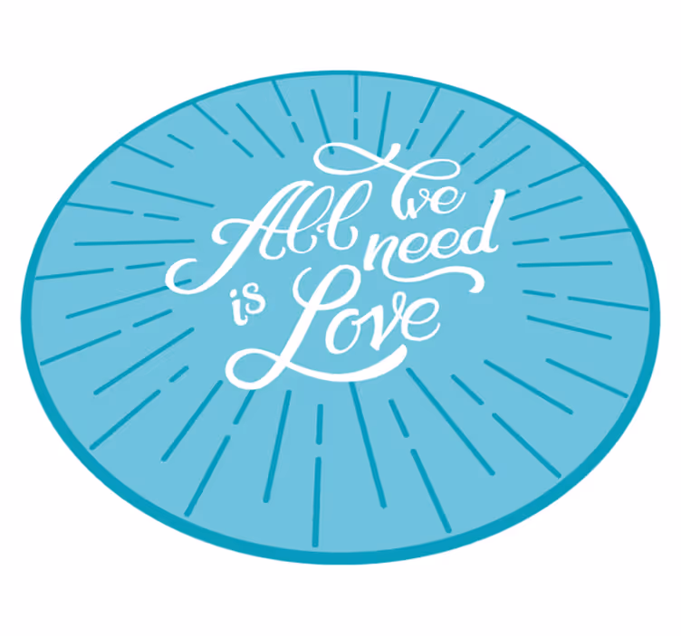 Tapete vinílico frases e textos tudo que precisamos é amor - TenStickers