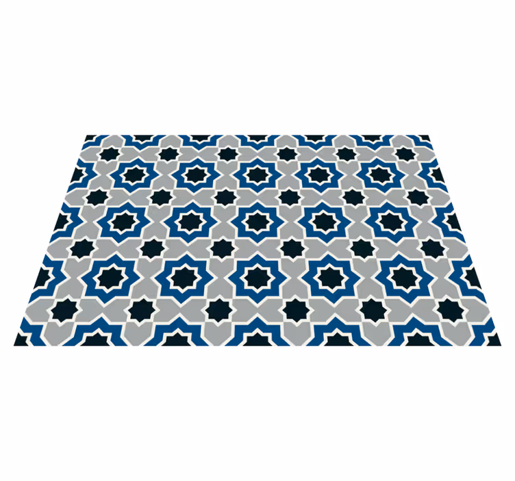 Carpete em formato de azul, preto e cinza - TenStickers