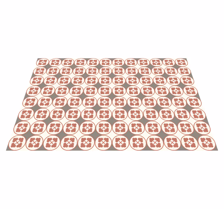 Carpete de ladrilhos em tons pastel laranja e bege - TenStickers
