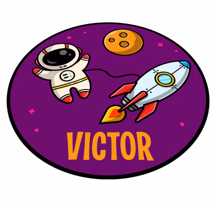 Tapete em vinil infantil expedição com nome - TenStickers