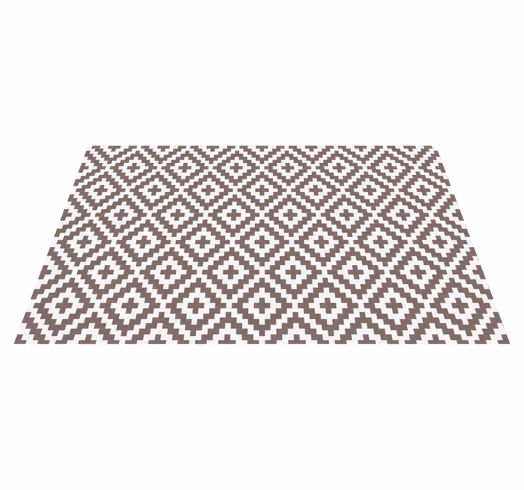 Quadrados simples em tapete de vinil de mosaico creme - TenStickers