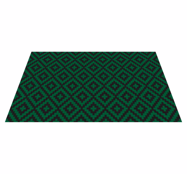 Tapete de vinil com mosaico de quadrados verdes escuros - TenStickers