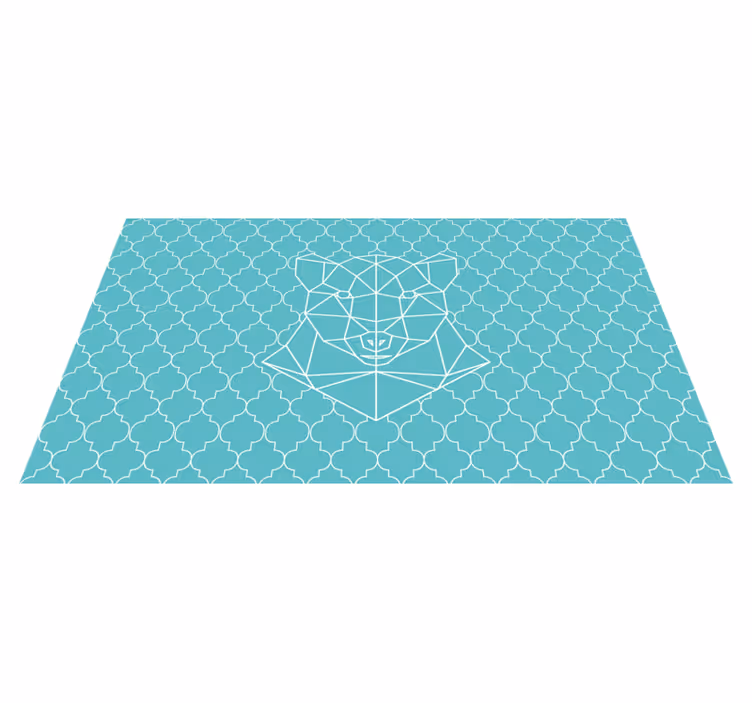 Tapete vinílico de animais desenho geométrico de urso - TenStickers