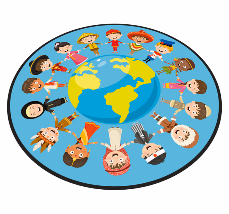 Tapete vinílico juvenil personagens infantis culturais - TenStickers