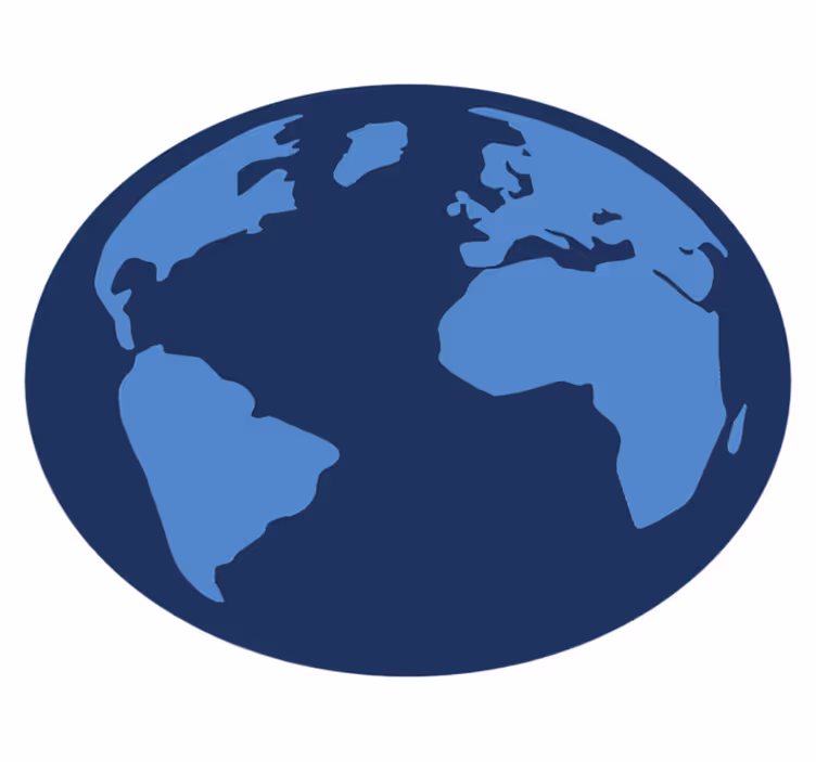 Tapete vinílico de mapa mundial representação do globo - TenStickers