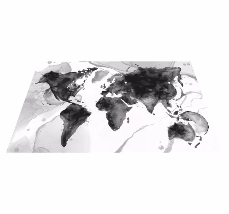 Tapete vinílico de mapa mundial ilustração de mapa abstrato - TenStickers