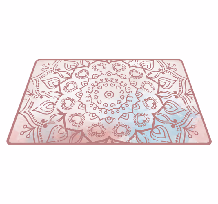 Tapete vinílico de mandala design roxo delicado - TenStickers