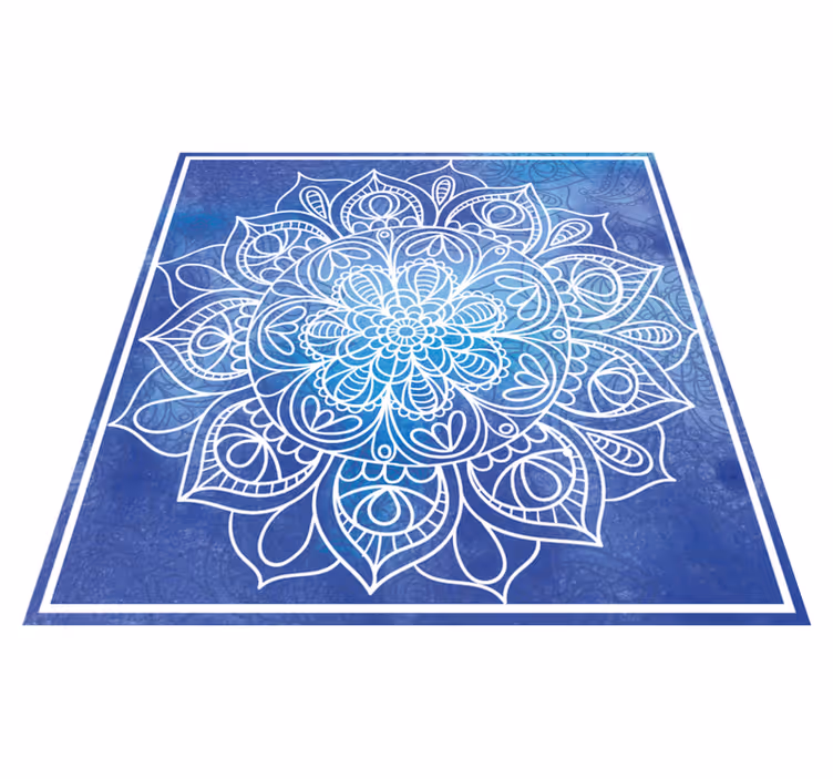 Tapete vinílico de mandala motivo floral elaborado - TenStickers