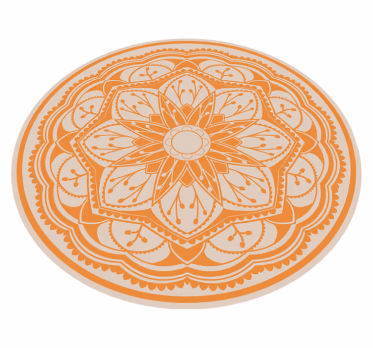 Tapete vinílico de mandala motivo redondo elegante - TenStickers
