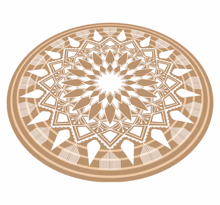 Tapete vinílico de mandala geometria sofisticada - TenStickers