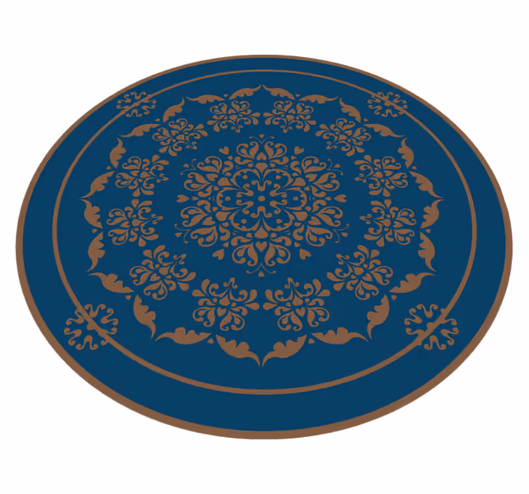 Tapete vinílico de mandala padrão redondo elegante - TenStickers