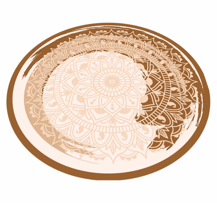 Tapete vinílico de mandala gracioso motivo bege - TenStickers