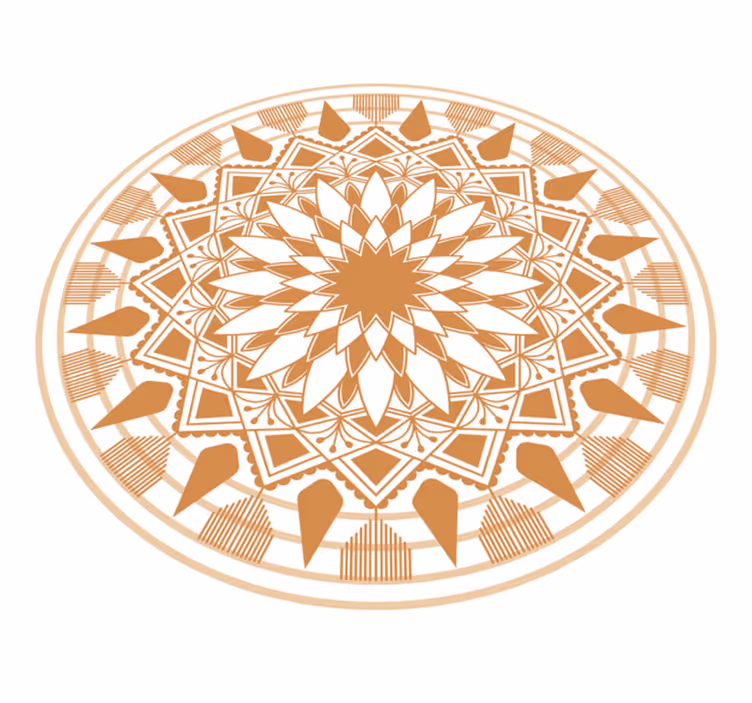 Tapete mandala vinil grande de cores naturais - TenStickers