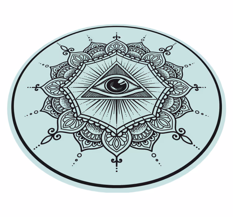 Tapete vinílico de mandala olho que tudo vê - TenStickers