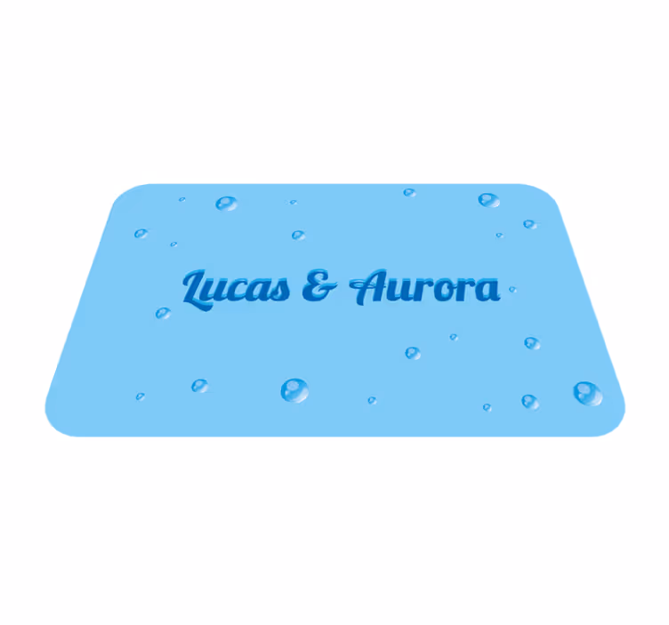 Tapete vinílico com nome nomes de casais borbulhantes - TenStickers