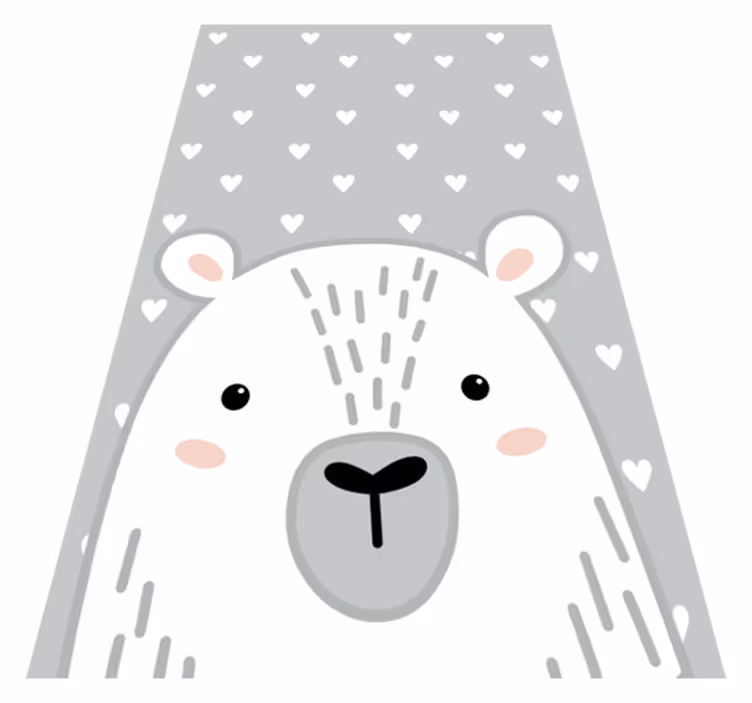 Tapete de brincar bebê urso nórdico cinza - TenStickers