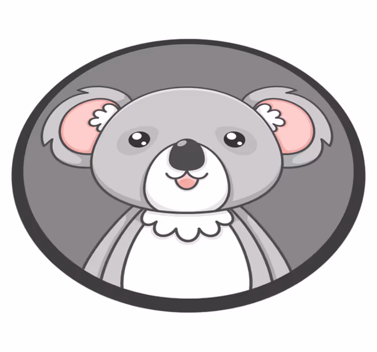 Tapete vinílico infantis ilustração fofa de coala - TenStickers