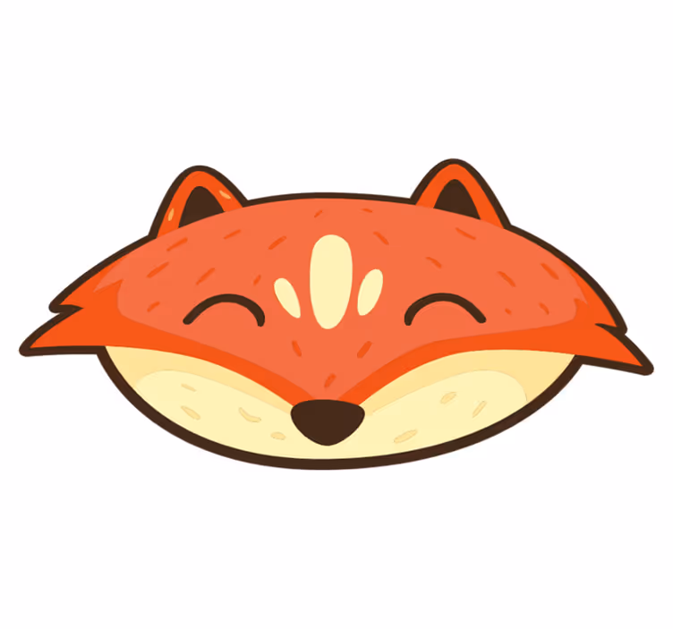 Tapete de brincar para bebê com cara de raposa nórdica - TenStickers