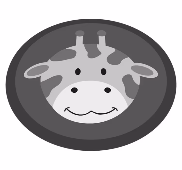 Tapete vinílico para bebés girafa bebê cinza - TenStickers