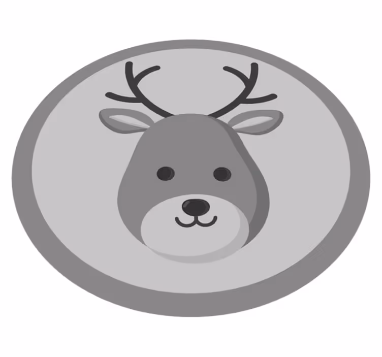 Tapete vinílico para bebés filhote de veado cinza - TenStickers