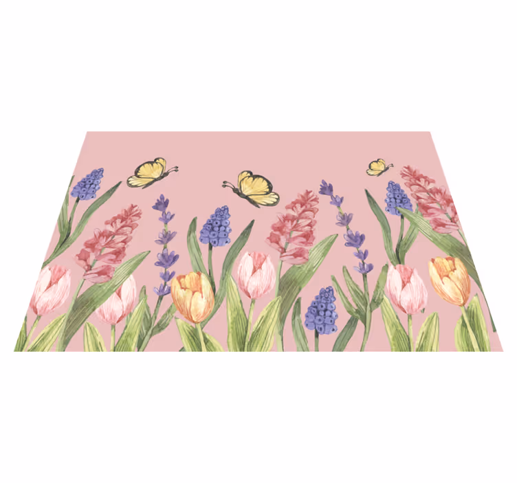 Tapete vinílico flores e plantas emblema do jardim botânico - TenStickers