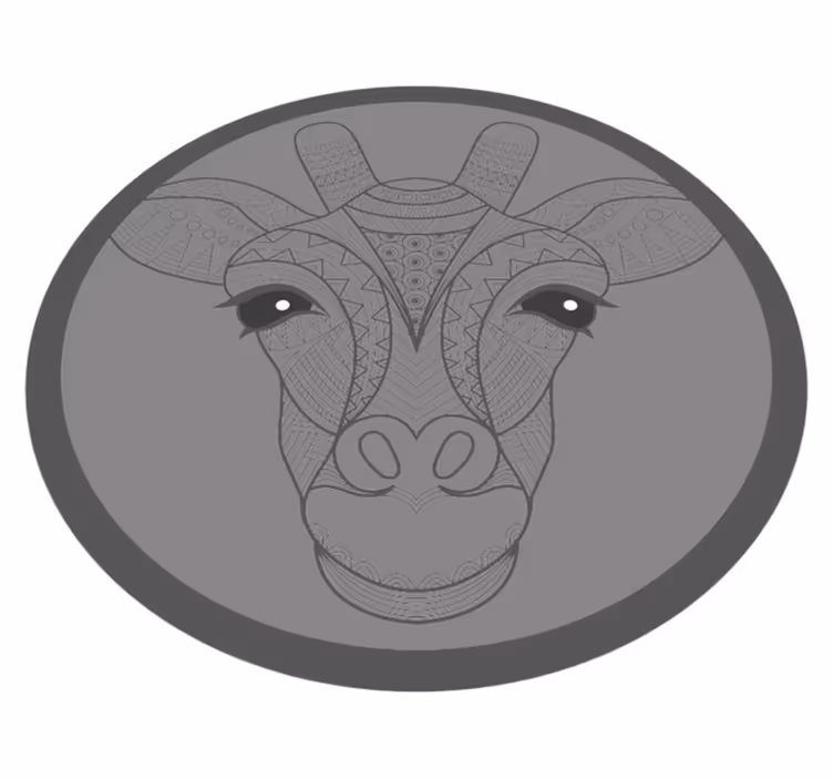 Tapete vinílico de animais design de girafa cinza - TenStickers