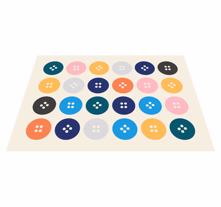 Tapete de jogo de bebê com botões coloridos - TenStickers