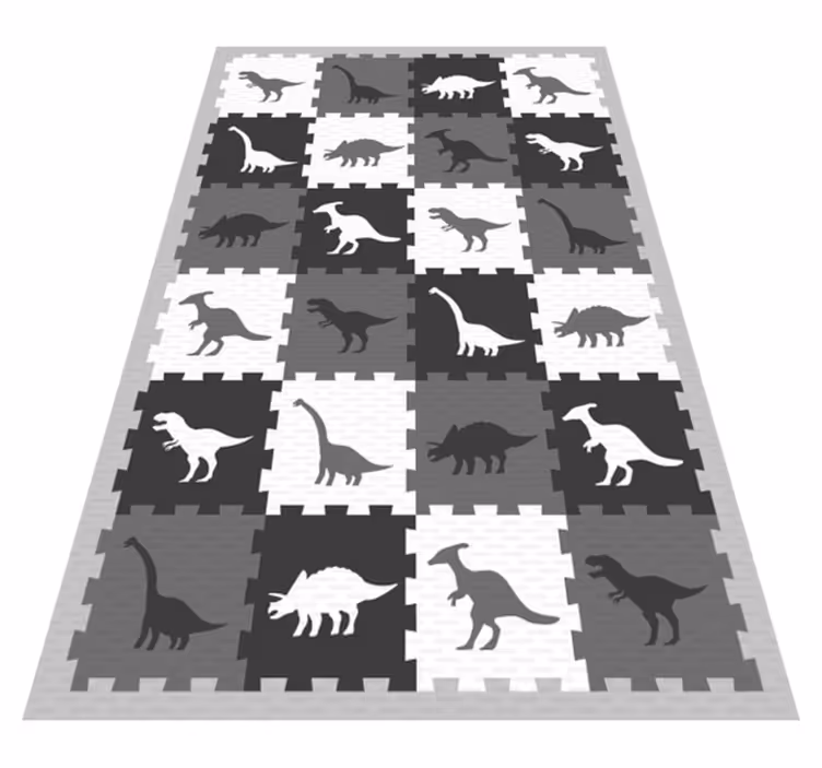 Quebra-cabeça de animais cinza para brincar de bebê - TenStickers
