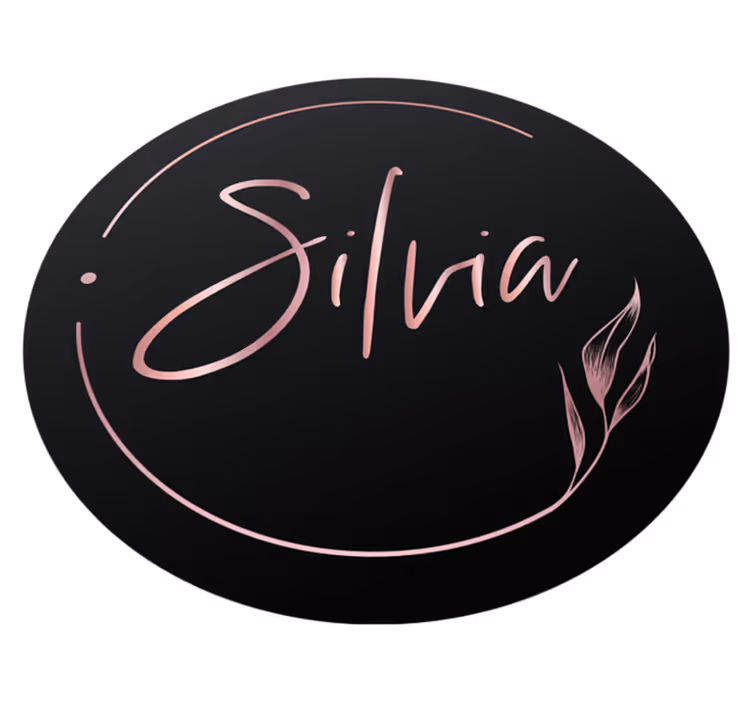 Tapete vinílico juvenil nome personalizado elegante - TenStickers
