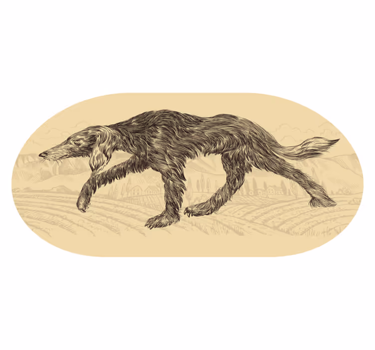 Tapete vinílico de animais silhueta canina elegante - TenStickers